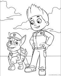 Chase the police dog is up first for you to color in this series of free paw patrol coloring sheets for kids! Paw Patrol Coloring Pages Chase And Ryder Coloring4free Coloring4free Com