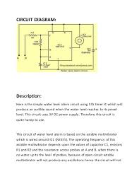 This simple transistor based water level controller circuit is very useful to indicate the water levels in a tank. Water Level Indicator Alarm Circuit Using Ic Ne 555 Timer Ic