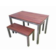 Shop for and buy dining table with bench online at macy's. Swan Street Dining Table And Bench Seats 3 Piece Setting Beer Garden Outdoor Pub Bar Furniture Set 1