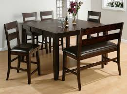 Dining table set 4 piece, wooden counter height dining table set with upholstered bench and 2 chairs, rustic compact bar table set, perfect for small kitchen dining room, espresso+ beige. 26 Dining Room Sets Big And Small With Bench Seating 2021 Dining Table With Bench Dining Room Small Small Dining Room Set