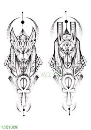 Anubis, an egyptian god, is known to be the protector of the cemeteries, guiding the deceased spirits to the heaven. Waterproof Temporary Tattoo Sticker Protector Of Ancient Egypt Egyptian Totem Anubis Fake Tatto Flash Tatoo For Men Women Girl Temporary Tattoos Aliexpress