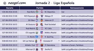 Toda la información de laliga santander: Jornada 2 Liga Espanola 2016 Laliga Santander