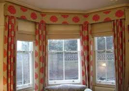 You also can get plenty of similar inspirations below!. Bold Pattern In Bay Window Bay Window Treatments Dining Room Window Treatments Bay Window Curtains