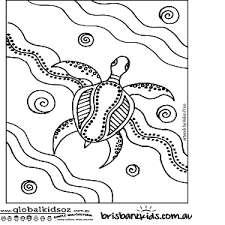 Aboriginal Colouring Pages Brisbane Kids Aboriginal Dot Painting Aboriginal Art Aboriginal Dot Art