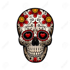 Day of the dead skull tattoo. Day Of The Dead Skull Skull With Flower Design Skull Tattoo Royalty Free Cliparts Vectors And Stock Illustration Image 88058938