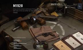 Yeah by doing all of the easter eggs in ww2, you get access to the mp40, m1928, m1 garand, and the combat shotgun as your starting weapons. M1928 Cod Ww2