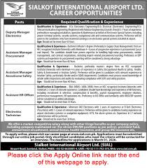 Sialkot International Airport Jobs 2026