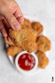 Form it into a chicken nugget shape. Kid Friendly Vegan Chicken Nuggets Soy Free W Baked Option