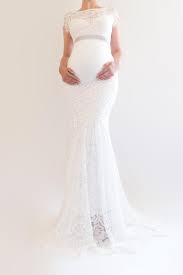 Briar Fitted Maternity Wedding Dress White Wedding Gown Lace This Beautiful White Lace Maternity Dress Lace Maternity Wedding Dresses Maternity Bridal Gowns