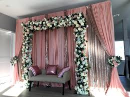 19 Noozay Decor Youtube In 2020 Floral Backdrop Wedding Curtain Backdrop Wedding Wedding Backdrop Decorations