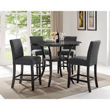 The most important questions in finding a perfect pub table is style, finish, and pairing it with matching bar stools. Crown Mark Wallace Five Piece Chair Pub Table Set Royal Furniture Pub Table And Stool Sets