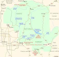 Tonto Basin Arizona Map Tonto National Forest, Arizona