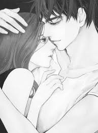 Anime Black And White Couple Drawings Pin On Hair Drawings