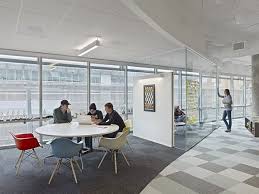 Chilewich Plynyl Tile Flooring In Tea Chalk And Seafoam Bamboo At Tm Advertising In Dallas Tx Conference Room Design Carpet Tiles Office Office Interiors