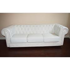 This coordinating living room furniture set is composed of a sofa and loveseat with available matching arm chair and occasional tables. Vintage 1990s Chesterfield Style Sofa Off White Leather Tufted Body Leatherette Cushions Chairish