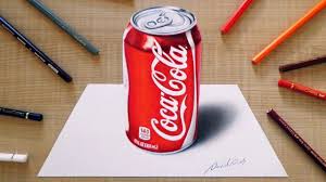 A2 level project on pollution. 3d Drawing Coca Cola Can Youtube