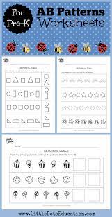 Pre K Math Ab Patterns Worksheets And Activities Ab Patterns Preschool Pattern Printables Ab Pattern Worksheet