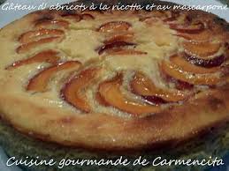 Gateau D Abricots A La Ricotta Et Au Mascarpone Recette Abricot Ricotta Gateau Abricot
