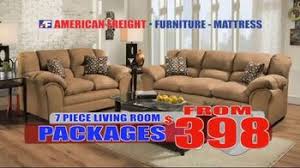 The nationwide furniture retailer offers sofa, couch, loveseat, chair combinations as well as reclining sofas, coffee tables, end tables, and designer lamps at discounted prices. American Freight Huge March Savings Event Tv Commercial Living Room Packages Ispot Tv