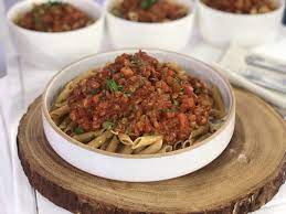 Lentil And Mushroom Bolognese Joy Bauer Flavorful Vegetables Mushroom Bolognese Stuffed Mushrooms