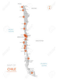 Santiago, also known as santiago de chile, is the capital and largest city of chile as well as one of the largest cities in the americas. Stylized Vector Chile Map Showing Big Cities Capital Santiago Royalty Free Cliparts Vectors And Stock Illustration Image 108356737