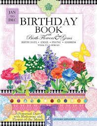 Birthstones and flowers by month. Birthday Book With Birth Flowers And Gems A Perpetual Diary With Birthstone And Flower Of The Month Lipsanen Anneke 9781681858692 Amazon Com Books