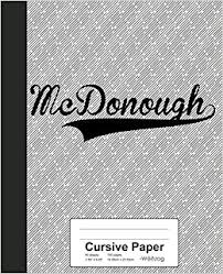 Maybe you would like to learn more about one of these? Cursive Paper Mcdonough Notebook Weezag Cursive Paper Notebook Weezag 9781695219397 Amazon Com Books