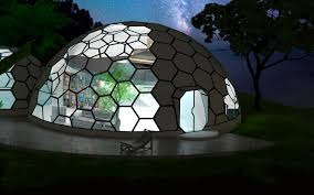 A form of crystal composed of planes parallel to a lateral axis that. Dome House Biodome Biodomes Medien Fotos Und Videos 4 Archello