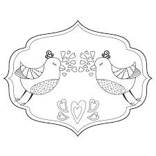 Download this adorable dog printable to delight your child. Love Birds Coloring Page Babadoodle