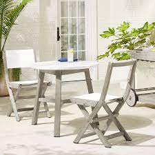 The armless chairs are ergonomically designed with curved. Mosaic Outdoor Bistro Table Folding Bistro Chair Set Terrazzo