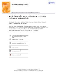 Combining relaxation therapy with it maximizes the effect. Pdf Music Therapy For Stress Reduction A Systematic Review And Meta Analysis