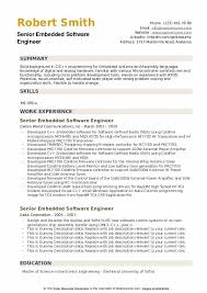 Include the skills section after experience. Senior Embedded Software Engineer Resume Samples Qwikresume