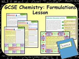 Ks4 Aqa Gcse Chemistry Science Formulations Lesson Activities Gcse Chemistry Chemistry Lessons Chemistry