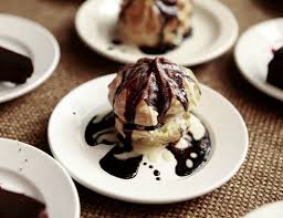 Profiterole Au Chocolat Featuring House Made Cinnamon Coffee Ice Cream At Our Nacecrafted Event In Thegreatroom Photo Food Displays Food Coffee Ice Cream
