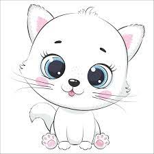 Cute Kitten Clipart Pet Illustration Png Eps Jpg Kids Clipart Baby Animal Drawings Cute Animal Drawings Cute Drawings