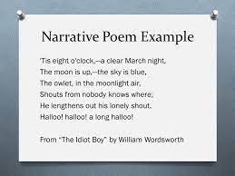 Things To Write A Narrative Poem About