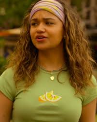 Get Outer Banks S4 Madison Bailey Green Lemon Print Baby Tee