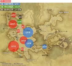 Ff14 討伐手帳map 東ザナラーン 新生ff１４攻略情報 エオルゼアガイド