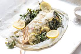 fish en papillote with fresh herbs and