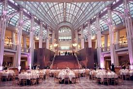 Modern Purple Wedding In Washington Dc At Reagan Building Washington Dc Weddings Marylan Cheap Wedding Reception Venues Wedding Reception Venues Dc Weddings