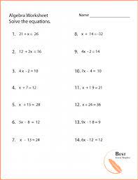 Students do not need to use any steps to isolate the variable. Printable Pre Basic Algebra Worksheets Pdf