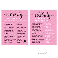 Keep reading for a helpful guide to saying. Buy Celebrity Name Game Paris Bonjour Bebe Girl Baby Shower Game 20 Pack Online In Uae 153317238