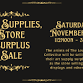 Store Surplus and Art Supply Sale, Sat Nov 1 from event image