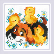 Floss coverage from left to right: Riolis Best Friends Cross Stitch Kit