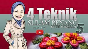 Hand embroidery tulip flower & water effect | sulaman tangan bunga tulip dengan efek air. Teknik Sulaman Benang Halus Tangan Motif Bungaan 05 Youtube