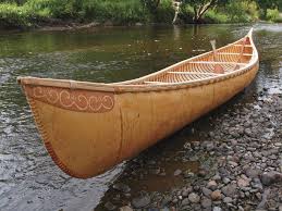 Birchbark Canoe Builder Canoe Birch Bark Wooden Canoe