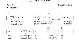 Not Angka Pianika Lagu Bareh Solok Sumatera Barat Recorder Keyboard Suling Chord Piano