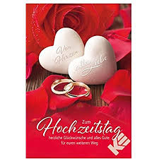 Glückwünsche zur rosenhochzeit für karten und für whatsapp, facebook oder einem brief. Karte Zum Hochzeitstag Von Herzen B6 Umschlag Amazon De Burobedarf Schreibwaren