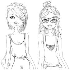 In coloringcrew.com find hundreds of coloring pages of fashion and online coloring pages for free. Fashion Girls Coloring Page Free Printable Coloring Pages For Kids
