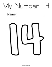 My Number 14 Coloring Page Twisty Noodle Numbers Preschool Number 14 Numbers For Kids